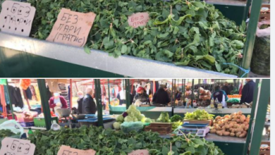 Photo of (Фото)На пазарот во Кавадарци се продава спанаќ за „џабе“