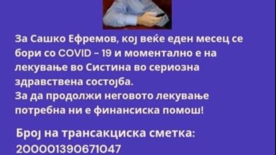 Photo of Итно е потребна помош за Сашко Ефремов