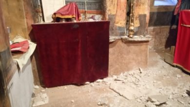 Photo of Земјотресот го оштети манастирот Свети Ѓорѓи во селото Велушина